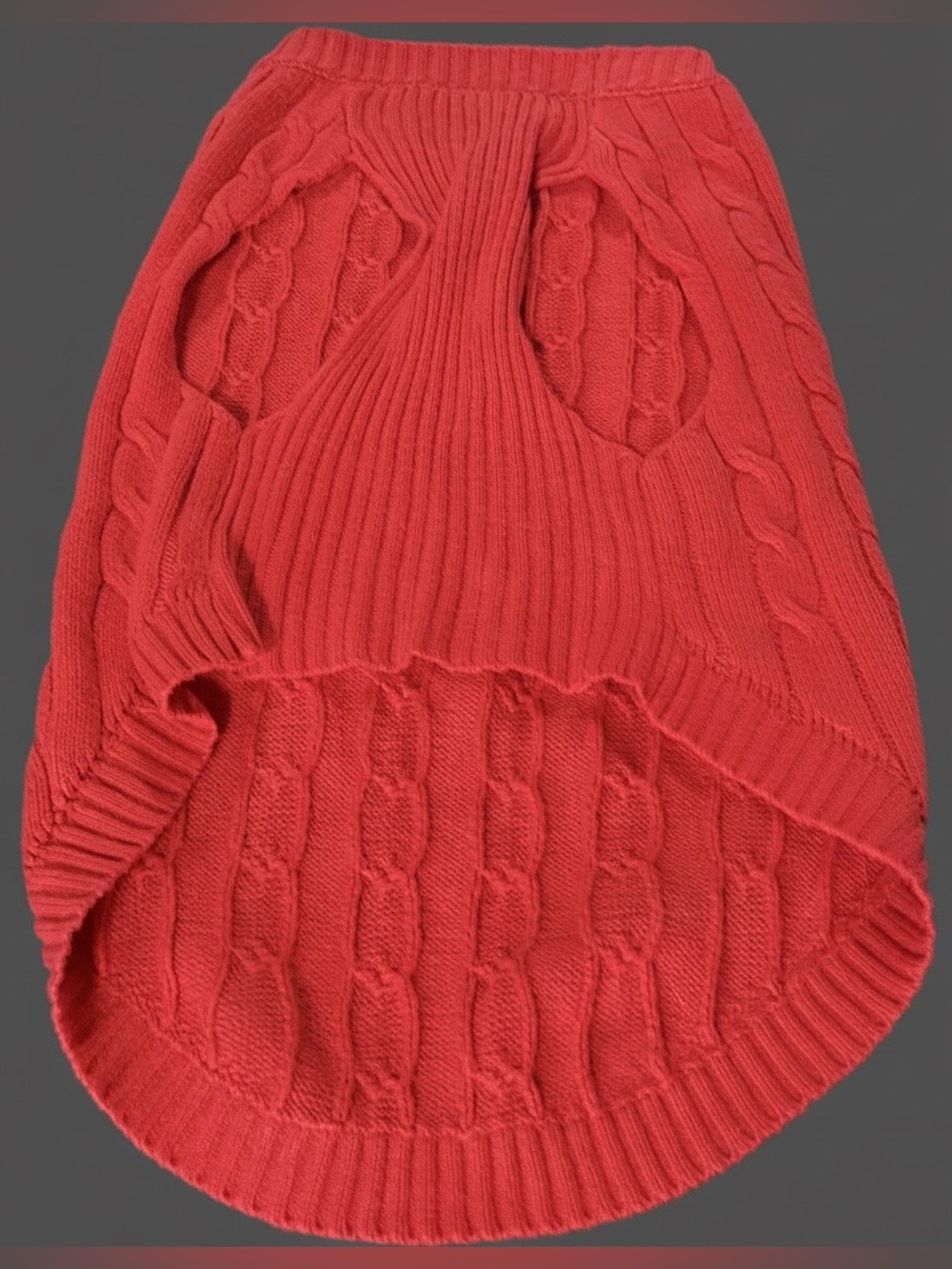 Red Knit Dog Sweater